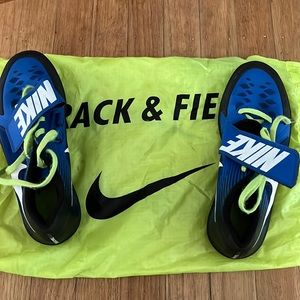 Blue Nike track and field shoes, size 5!